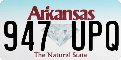 AR license plate 947UPQ