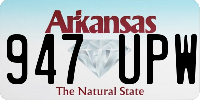 AR license plate 947UPW