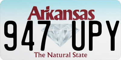 AR license plate 947UPY