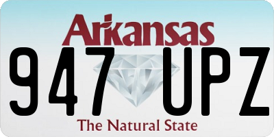 AR license plate 947UPZ
