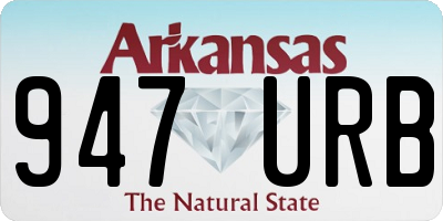 AR license plate 947URB