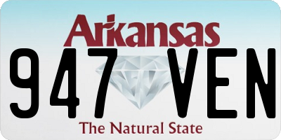 AR license plate 947VEN