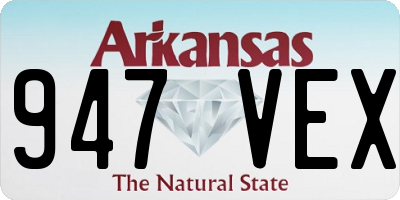AR license plate 947VEX