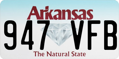 AR license plate 947VFB