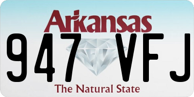 AR license plate 947VFJ