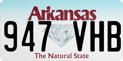 AR license plate 947VHB