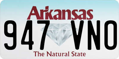 AR license plate 947VNO