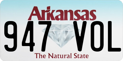 AR license plate 947VOL