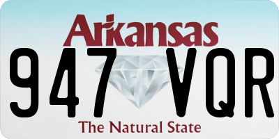 AR license plate 947VQR