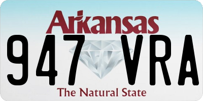 AR license plate 947VRA
