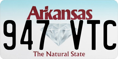 AR license plate 947VTC
