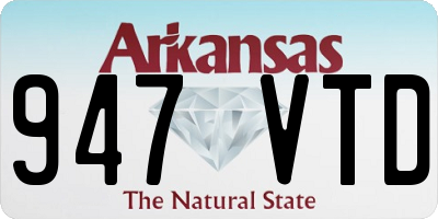 AR license plate 947VTD