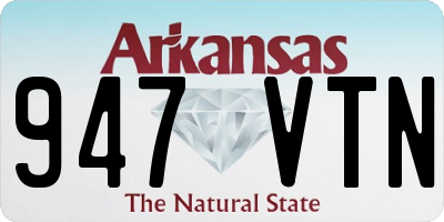 AR license plate 947VTN