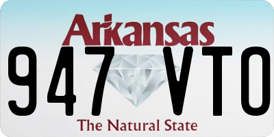 AR license plate 947VTO