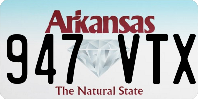 AR license plate 947VTX