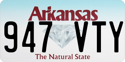 AR license plate 947VTY