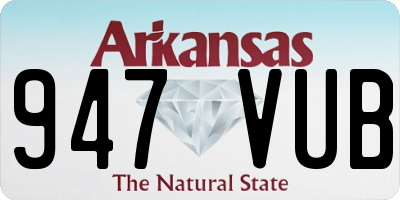 AR license plate 947VUB