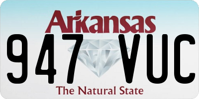 AR license plate 947VUC