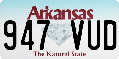 AR license plate 947VUD