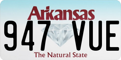 AR license plate 947VUE