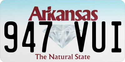 AR license plate 947VUI