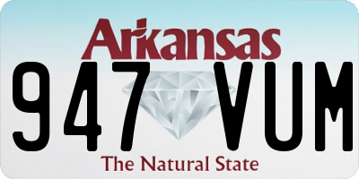 AR license plate 947VUM