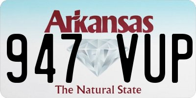 AR license plate 947VUP