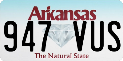 AR license plate 947VUS