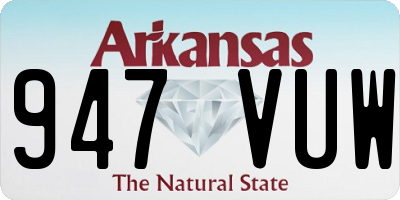 AR license plate 947VUW