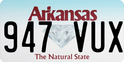 AR license plate 947VUX