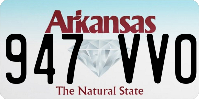 AR license plate 947VVO