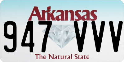 AR license plate 947VVV