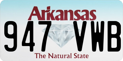 AR license plate 947VWB