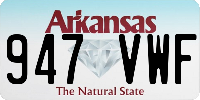 AR license plate 947VWF