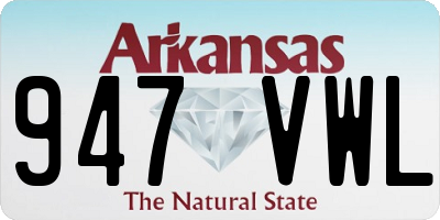 AR license plate 947VWL