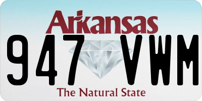 AR license plate 947VWM