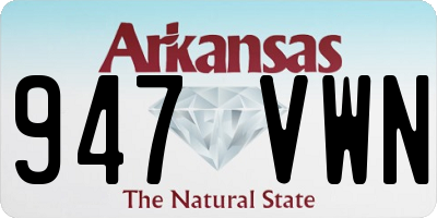 AR license plate 947VWN