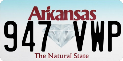 AR license plate 947VWP