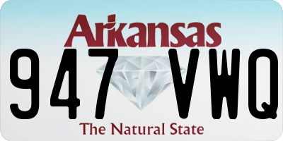 AR license plate 947VWQ