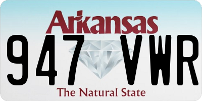 AR license plate 947VWR