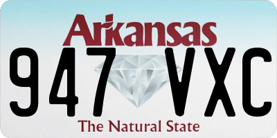 AR license plate 947VXC