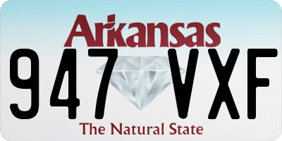 AR license plate 947VXF