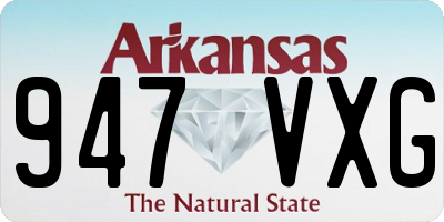 AR license plate 947VXG