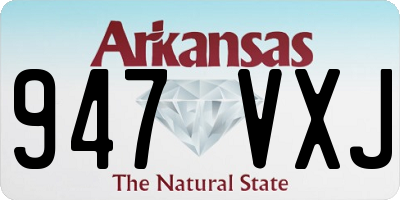 AR license plate 947VXJ