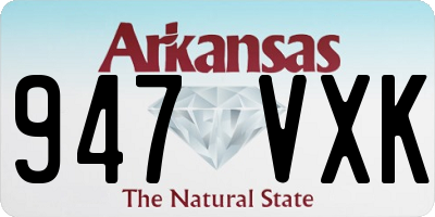 AR license plate 947VXK