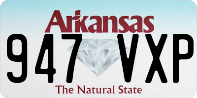 AR license plate 947VXP