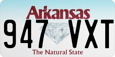 AR license plate 947VXT