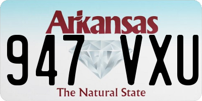 AR license plate 947VXU