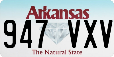 AR license plate 947VXV
