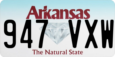 AR license plate 947VXW